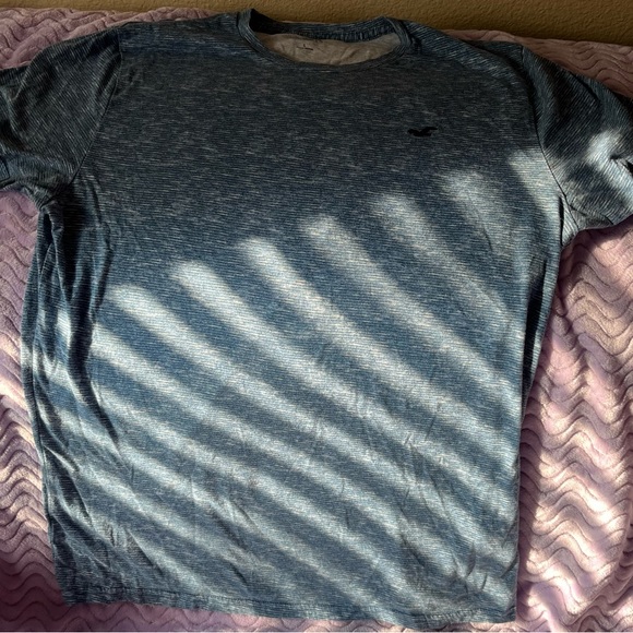 Hollister T-Shirt Men's Large. Short Sleeve Logo Crew Neck Blue White - Picture 3 of 6